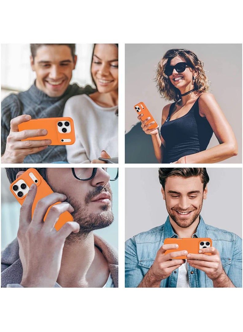 Case Up حافظة متوافقة مع آبل آيفون 17 برو ماكس، سيليكون سائل ناعم وعالي الجودة [بطانة ميكروفايبر مضادة للخدش] غلاف هاتف واقي مضاد للصدمات رفيع برتقالي - Image 5